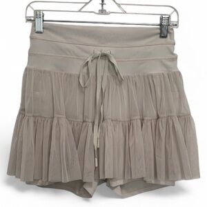 Popflex Gray Tiered Tulle Mini Skirt Size Medium